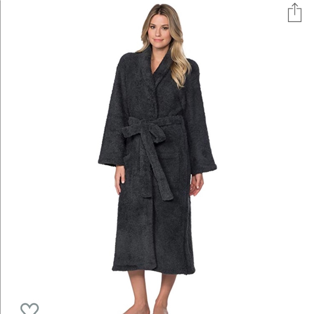 Gray Barefoot Dreams Unisex Robe (Sz 2; M/L)